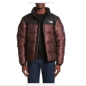 The North Face Nuptse 700 Fill Power Down Puffer Shimmering metallic jacquard